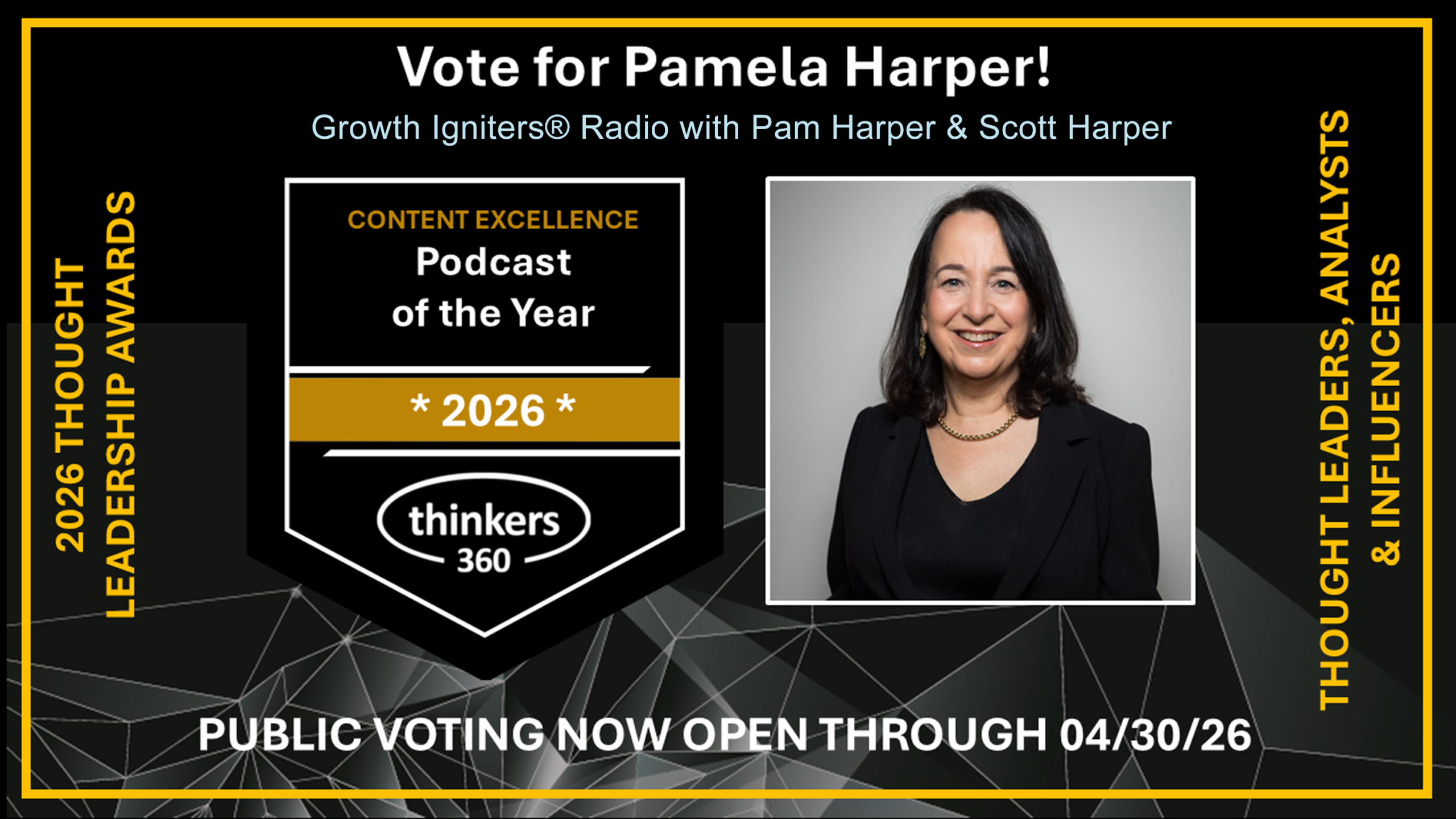 Growth Igniters Radio Thinkers360 2026 Annual Thought Leadership Awards semi-finalist graphic
